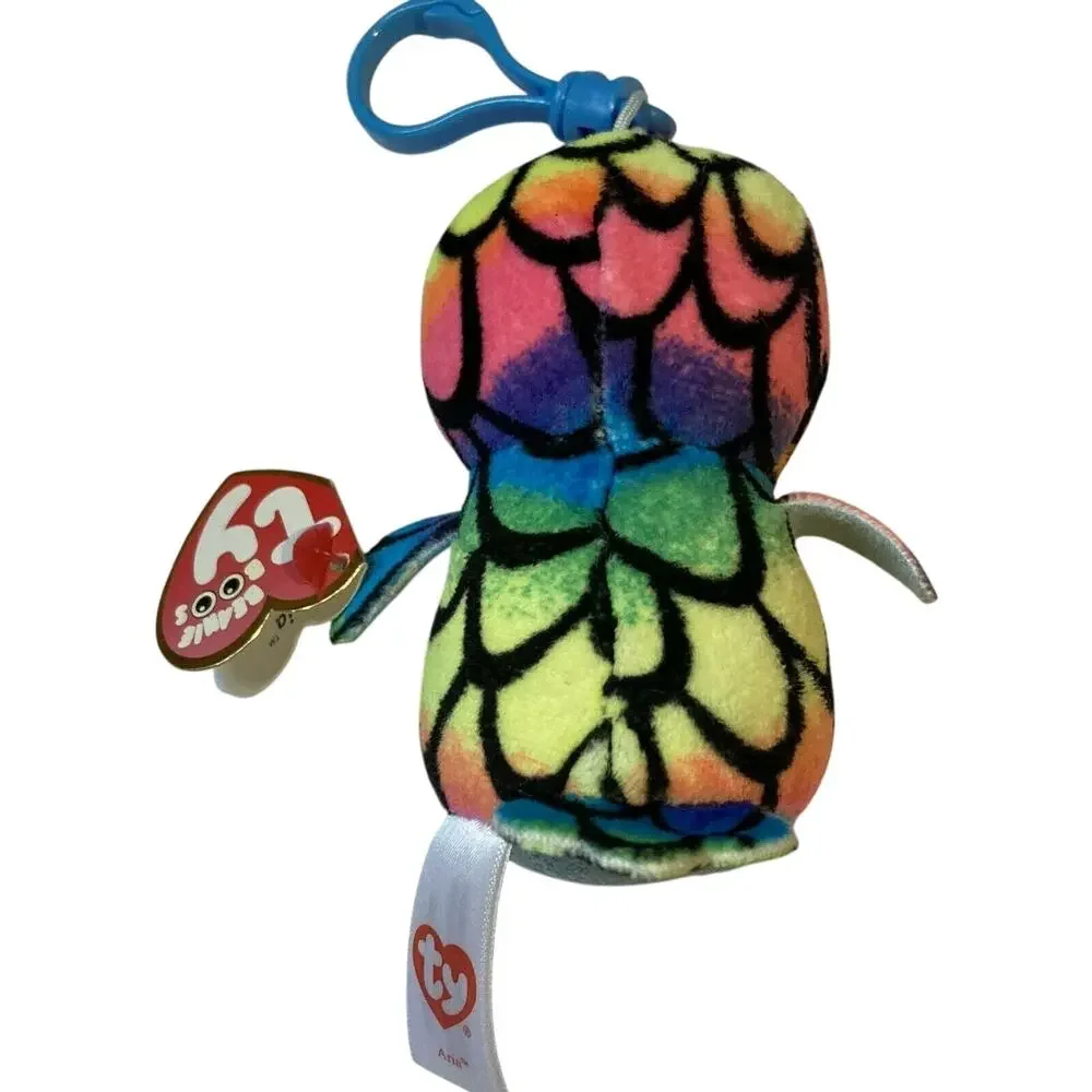 Ty Beanie‎ Boos Colorful Barn Owl Key Clip Keychain Plush Original Tags